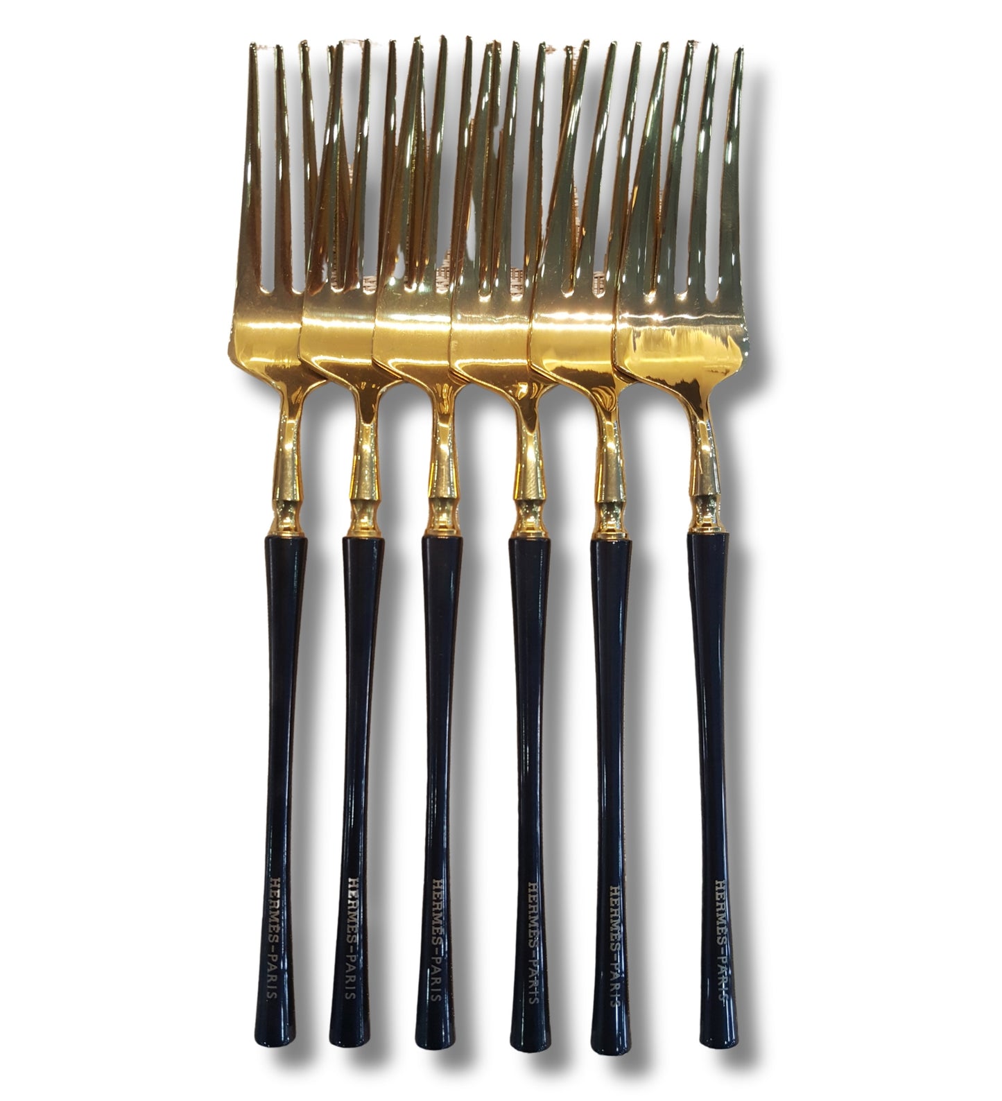 Gold and balck dinner fork