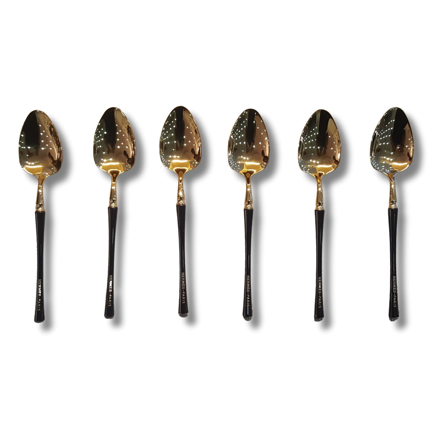 Gold and balck Coffee Spoon