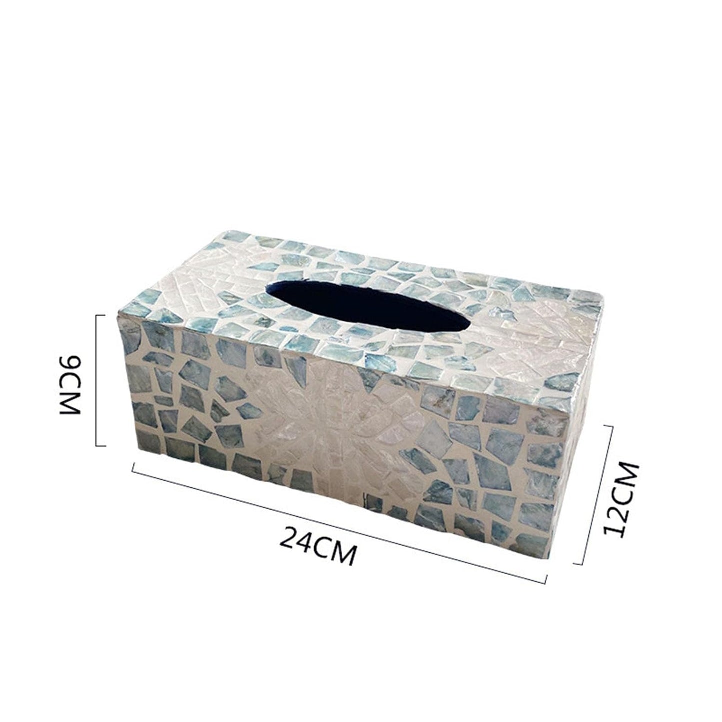 Luxury Shell Decorative Tissue Box (Green)