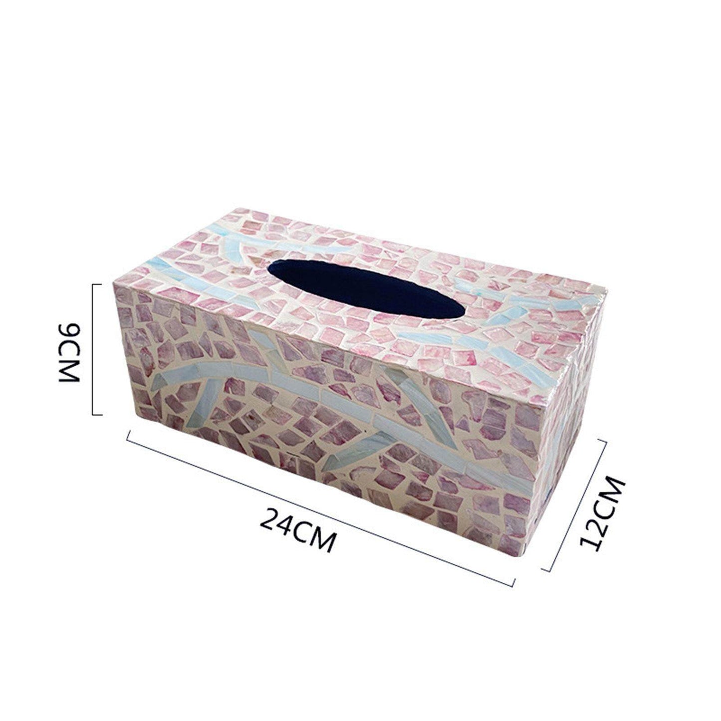 Luxury Shell Decorative Tissue Box (Pink)