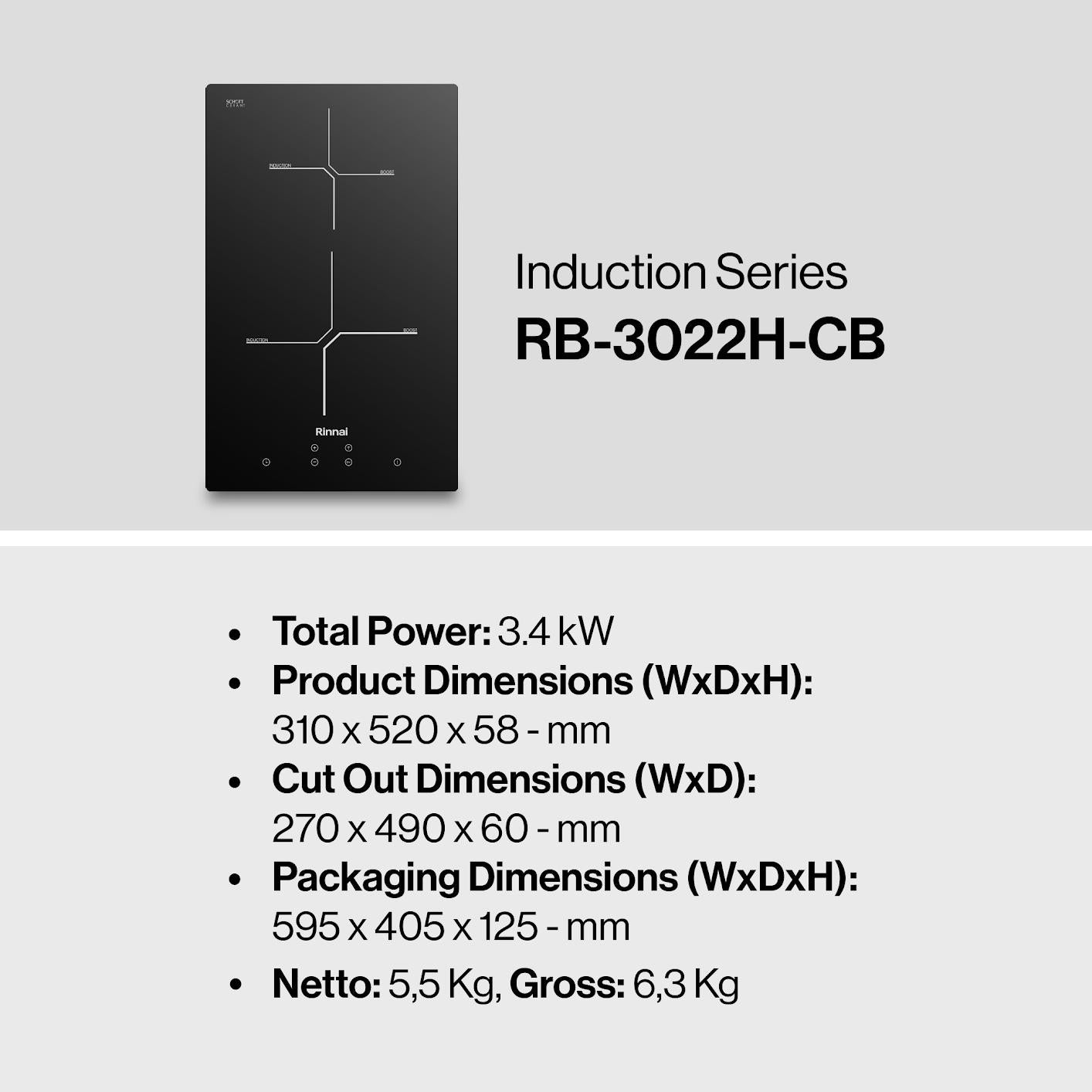 ELECTRIC-HOBS (RB-3022H-CB)
