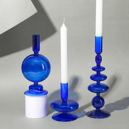 Rtteri 3 Pcs Glass Candlestick